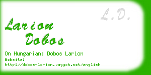 larion dobos business card